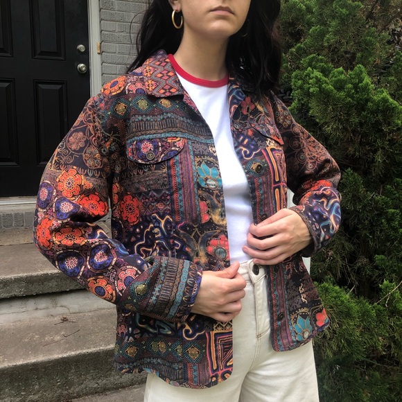 Patterned trucker jacket - Picture 3 of 4